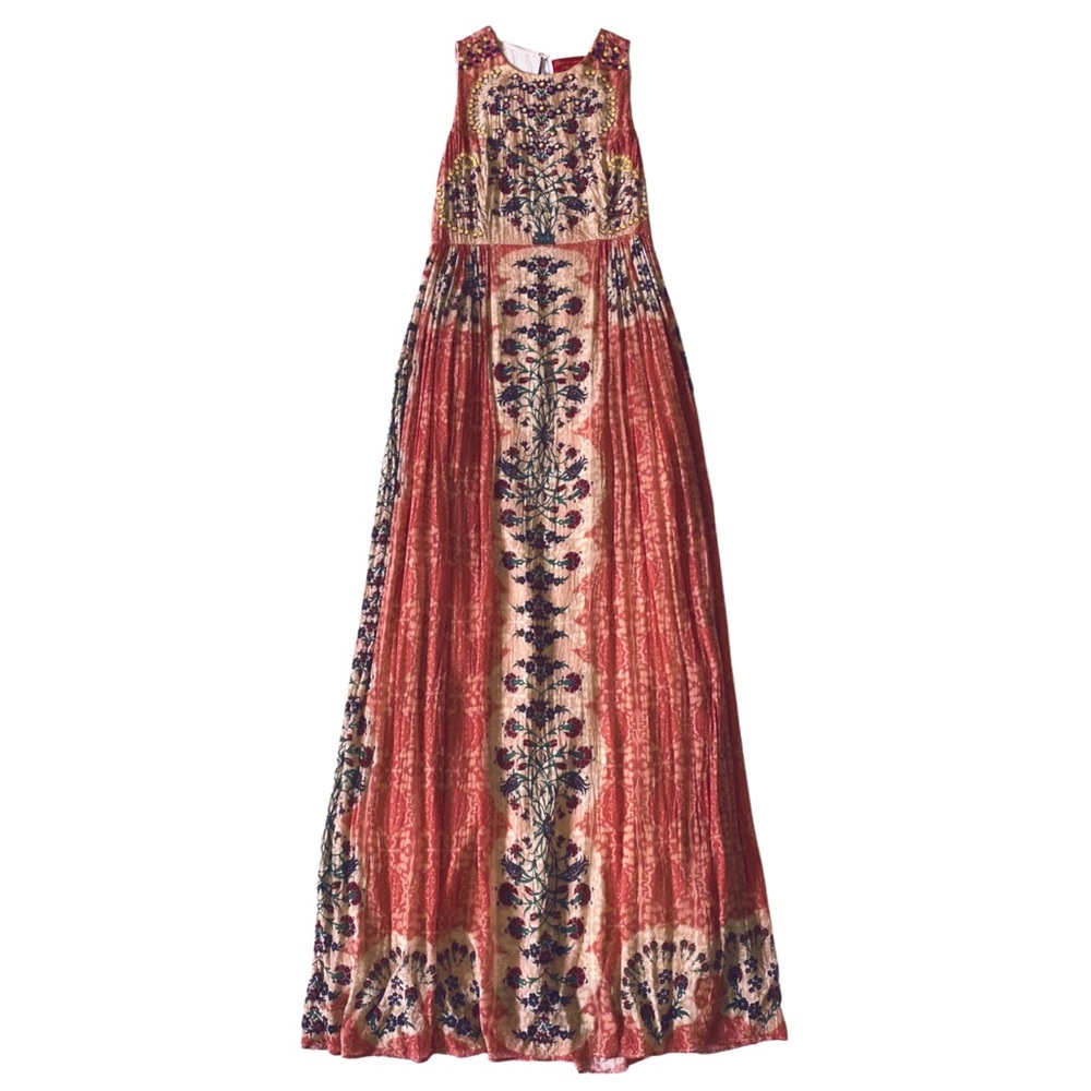 Anthropologie Bhanuni By Jyoti Fall Beaded Floral Dress